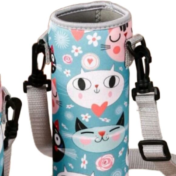 Kitty Cats Print Design Water Bottle Cover - Picture 5 of 6